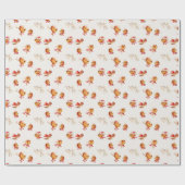 Papier Cadeau Jolis rennes de vacances (Plat)