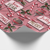 Papier Cadeau Jolly Holiday Jumble Rose (Coin)