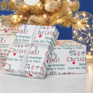 Papier Cadeau Jolly Jolly Joyeux Noël Ornament customisé
