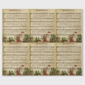 Papier Cadeau "JOLLY OLD ST. NICHOLAS" Vintage (Plat)