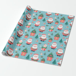 Papier Cadeau Jolly Père Noël Festive Frenzy Wrapper Paper