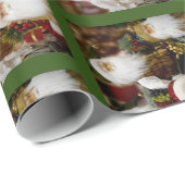 Papier Cadeau Jolly Santas (Coin rond)