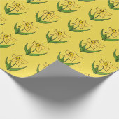 Papier Cadeau Jonquilles de Pâques jaune soleil (Coin)