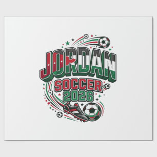 Papier Cadeau Jordan Football 2026 Football Gras Typographie de