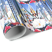 Papier Cadeau Joseph Stella peinture, Fleurs Italie (Coin rond)