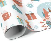 Papier Cadeau Jote Boho Noël Confort Couleurs Vacances (Coin rond)