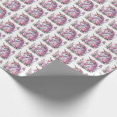Papier Cadeau Jote carrelée filles unicorne fête (Coin)