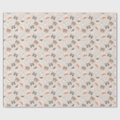 Papier Cadeau Jote Motif d'animaux de bois (Plat)