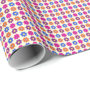 Papier Cadeau Jote Motif de fleurs Retro Penny