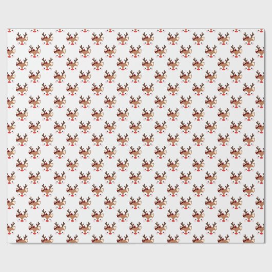 Papier Cadeau Jote Reindeer Plaid Bow Motif Noël (Plat)
