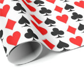 Papier Cadeau Jouer à la carte convient aux coeurs Diamonds Spad (Coin rond)