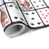 Papier Cadeau Jouer Cartes Poker Euchre envelopper cadeau (Coin rond)