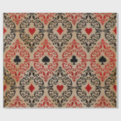 Papier Cadeau Jouer des costumes de carte et faire défiler le fi (Plat)