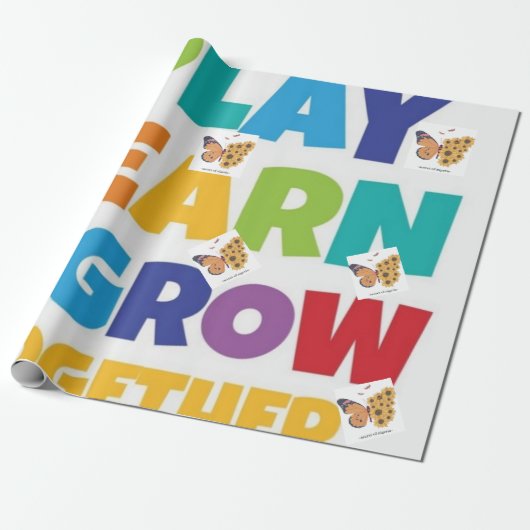 Papier Cadeau JOUER &GROW Wrapper Paper (Déroulé)