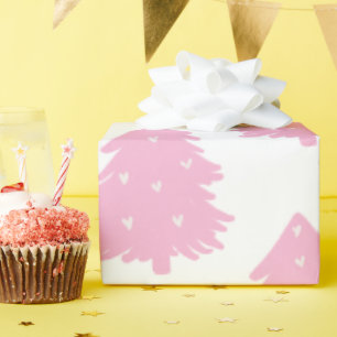 Papier Cadeau Jouer Motif de Noël rose pour enfants Adulte