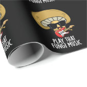 Papier Cadeau Jouer que les champignons musique drôle champignon (Coin rond)