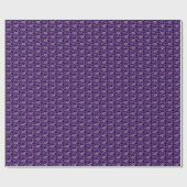 Papier Cadeau Jouer Violet violet Doodle Floral (Plat)