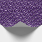 Papier Cadeau Jouer Violet violet Doodle Floral (Coin)