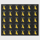 Papier Cadeau Jouet Fruity Funky Banana Fruit Pun Dark BG (Plat)