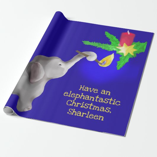 Papier Cadeau Jouet géant de Noël Eléphant Personnalisé (Déroulé)