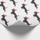 Papier Cadeau Jouet noir de Noël Caniche de caniche d'Antlers (Coin)