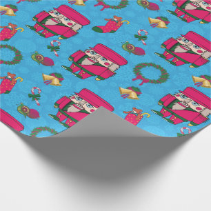 Papier Cadeau Jouet Noisette de Noël, motif de flocon de neige b