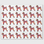 Papier Cadeau Jouet Poodle Chien Geo Silhouette Multi (Plat)