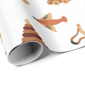 Papier Cadeau Jouet pour enfants blanc mignon Voiture Avion Papi (Coin rond)