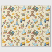 Papier Cadeau Jouets Anciens (Plat)