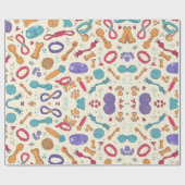 Papier Cadeau Jouets de chien Motif Animaux de compagnie Traite (Plat)