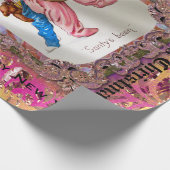 Papier Cadeau Jouets de Père Noël IV victorien (Coin)