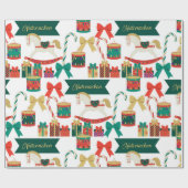 Papier Cadeau Jouets Festivals traditionnels Noël (Plat)