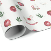 Papier Cadeau Jouets, Ornements, Crème de colombes (Coin rond)