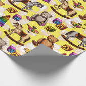 Papier Cadeau Jouets pour bébé vintage (Coin)