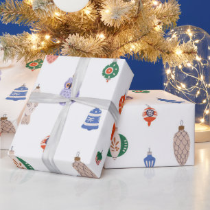 Papier Cadeau Jouets rétro Arbre de Noël