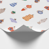 Papier Cadeau Jouets rétro Arbre de Noël (Coin)