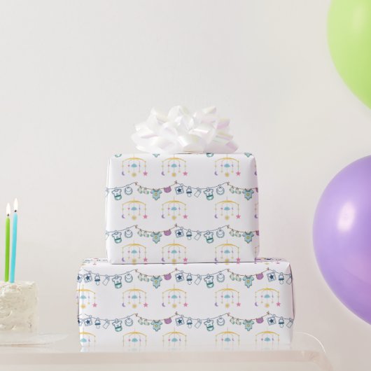 Papier Cadeau Jouets suspendus pour bébé et papier enveloppant p (Cadeaux de fête)