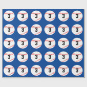 Papier Cadeau Joueur de baseball Custom Jersey Numéro & Team Col (Plat)