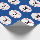 Papier Cadeau Joueur de baseball Custom Jersey Numéro & Team Col (Coin)