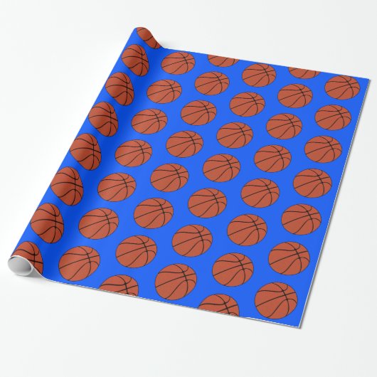 Papier Cadeau Joueur de basket-ball couleur de l'équipe personna (Déroulé)