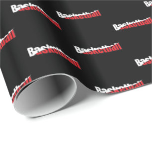 Papier Cadeau Joueur de basket-ball Swish Abstrait - Word Art