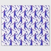 Papier Cadeau Joueur de basket Slam Dunk, Red and Blue Design (Plat)