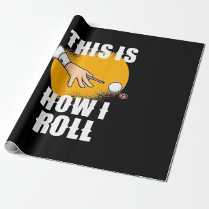 Papier Cadeau Joueur de billard C'Est Comme Ça Que Snooker Rol