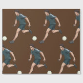 Papier Cadeau Joueur de football (Plat)
