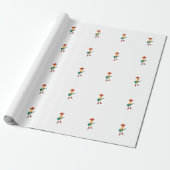 Papier Cadeau Joueur de guitare squelette festif (Déroulé)
