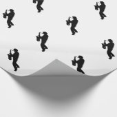 Papier Cadeau Joueur de saxophone (Coin)