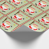 Papier Cadeau Joueur de softball Noël (Coin)