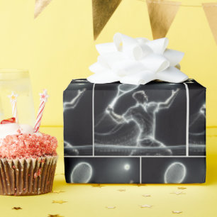 Papier Cadeau Joueur de tennis de Neon