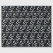 Papier Cadeau Joueur de tennis de Neon (Plat)