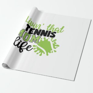 Papier Cadeau Joueur de tennis Vivre Cette Maman Tennis Vie